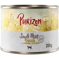 Purizon Single Meat 6 x 200 g - Huhn mit Kamillenblüten von Purizon