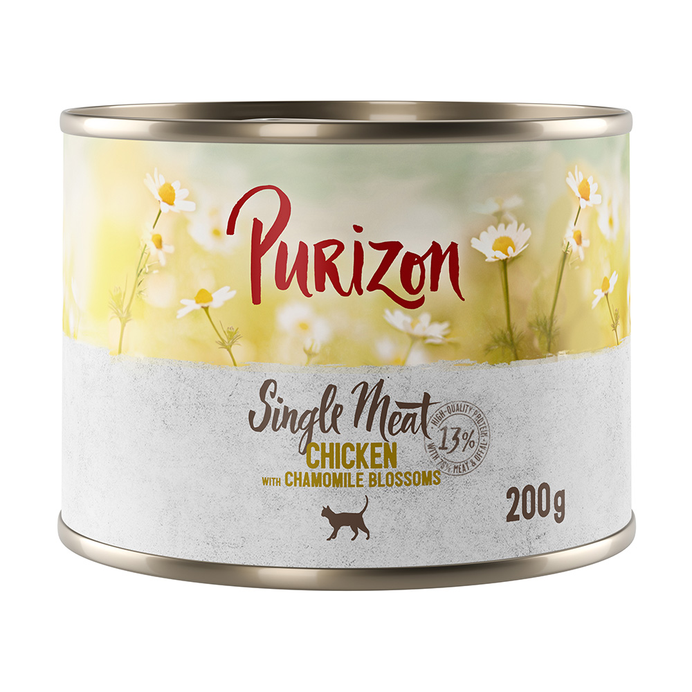 Purizon Single Meat 6 x 200 g - Huhn mit Kamillenblüten von Purizon