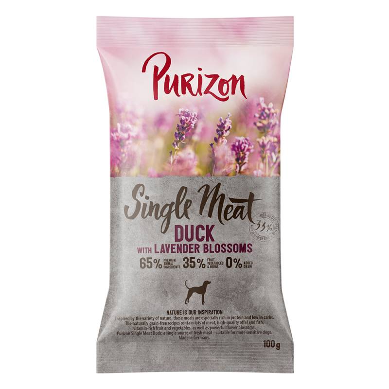 Purizon Single Meat Adult Ente mit Apfel und Lavendelblüten - 100 g von Purizon
