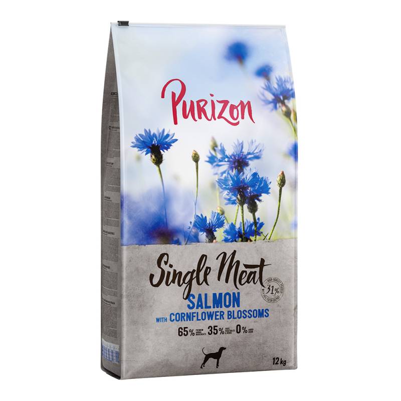 Purizon Single Meat Adult Lachs mit Spinat und Kornblumenblüten - 12 kg von Purizon