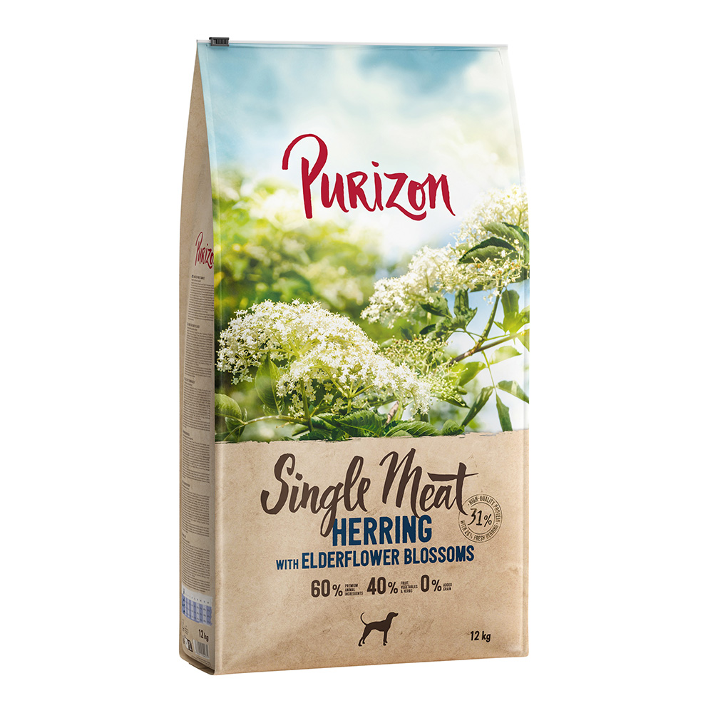 Purizon Single Meat Hering mit Holunderblüten - 2 x 12 kg von Purizon