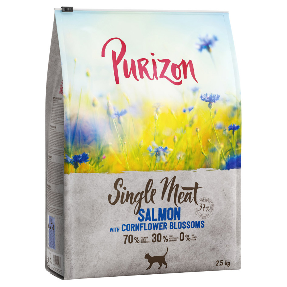 Purizon Single Meat Lachs mit Kornblumenblüten - 2 x 2,5 kg von Purizon