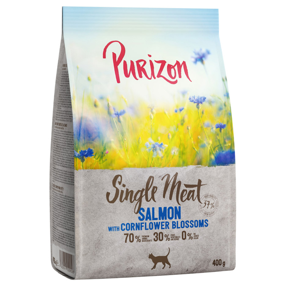 Purizon Single Meat Lachs mit Kornblumenblüten - 400 g Purizon Single Meat Lachs mit Kornblumenblüten - 400 g von Purizon