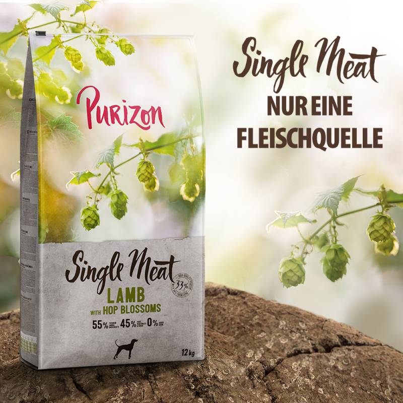 Purizon Single Meat Lamm mit Hopfenblumen - 4 x 1 kg Purizon Single Meat Lamm mit Hopfenblumen - 4 x 1 kg von Purizon