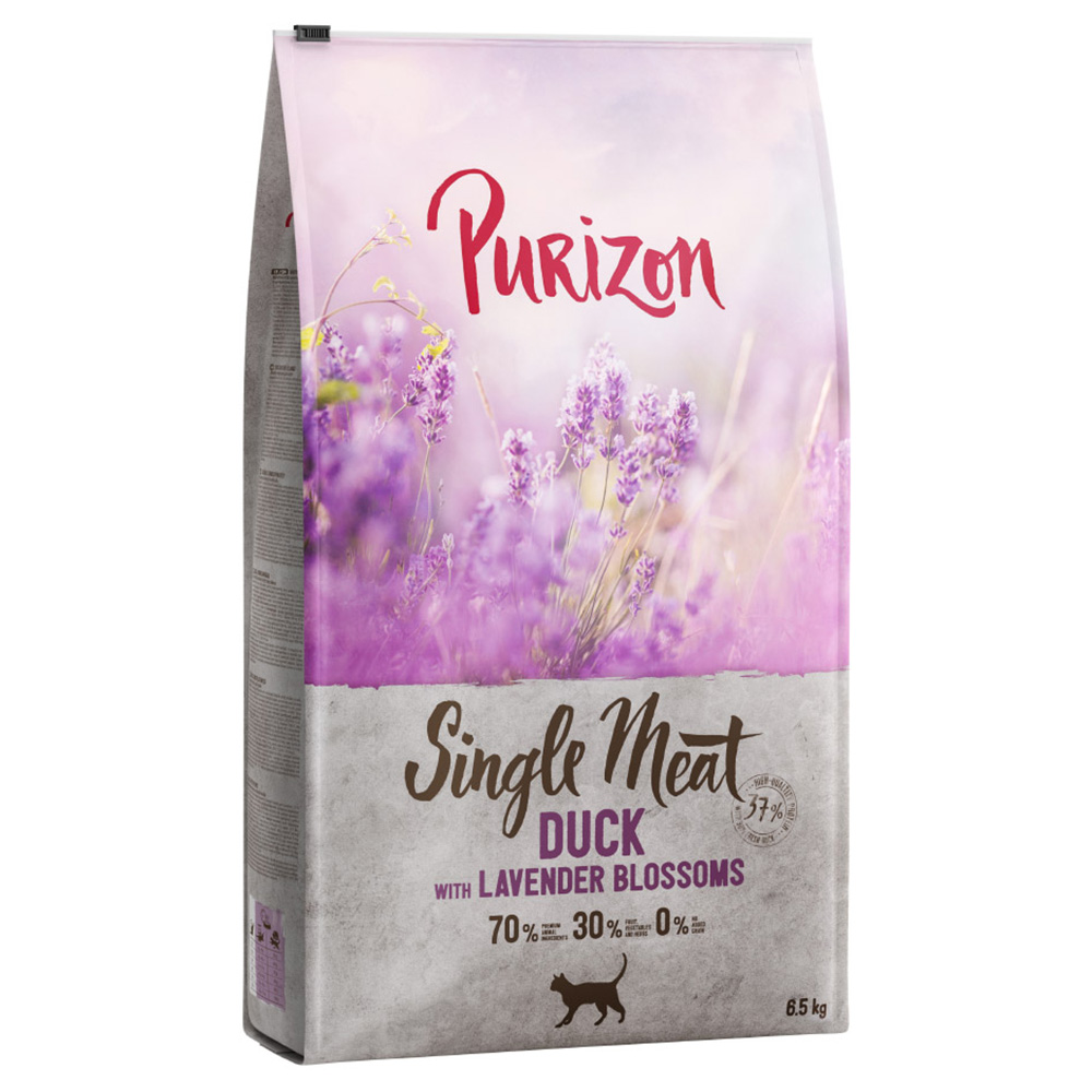 Purizon Single Meat Sparpaket 2 x 6,5 kg - Ente mit Lavendelblüten von Purizon