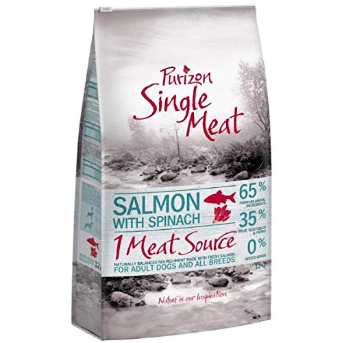 Purizon Single Meat of Adult Dog - Grain-Free Salmon with Spinach 12 kg von Purizon