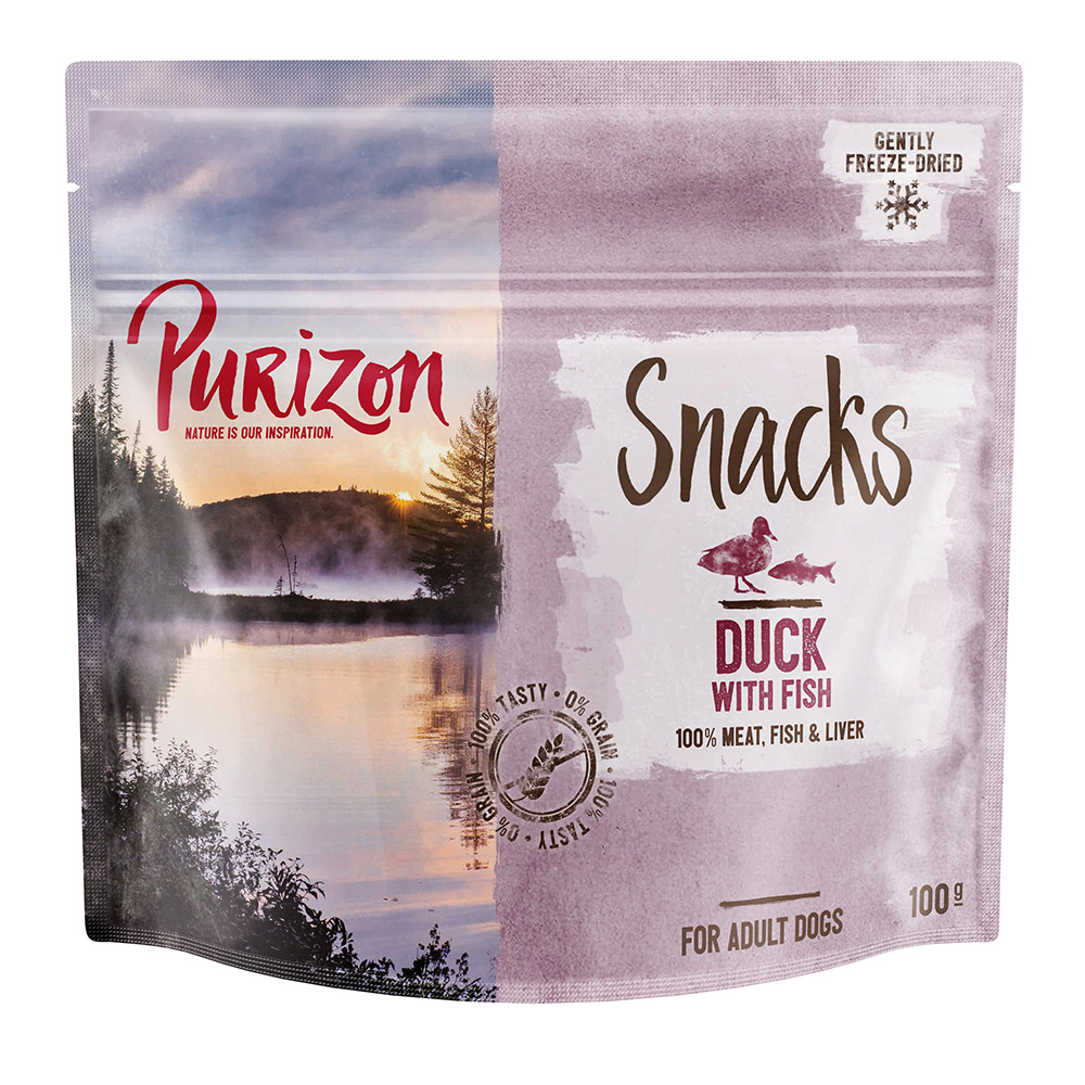 Purizon Snack Ente mit Fisch - getreidefrei - Sparpaket: 3 x 100 g von Purizon