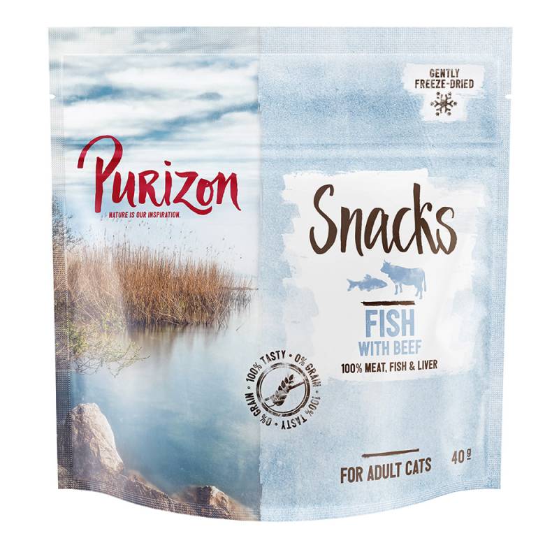 Purizon Snack Fisch mit Rind - getreidefrei - Sparpaket 3 x 40 g von Purizon