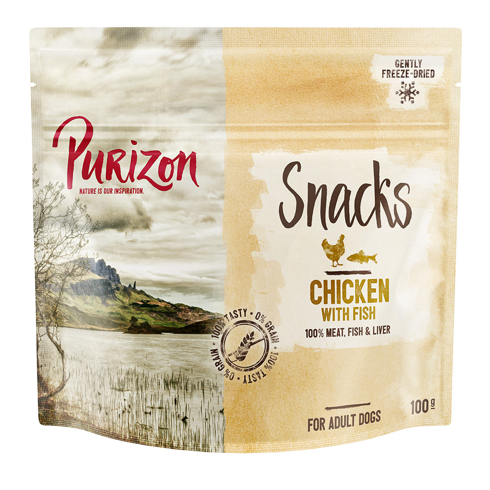 Purizon Snack Huhn mit Fisch - getreidefrei - 3 x 100 g von Purizon