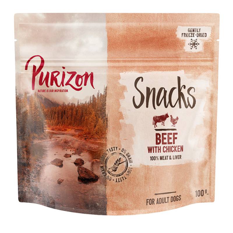 Purizon Snack Rind mit Huhn - getreidefrei - 100 g von Purizon