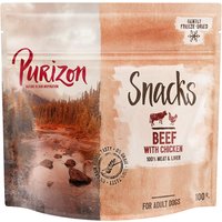 Purizon Snack Rind mit Huhn - getreidefrei - 3 x 100 g von Purizon
