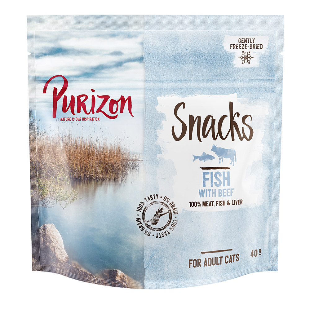 Purizon Snack Sparpaket 3 x 40 g - Fisch mit Rind von Purizon
