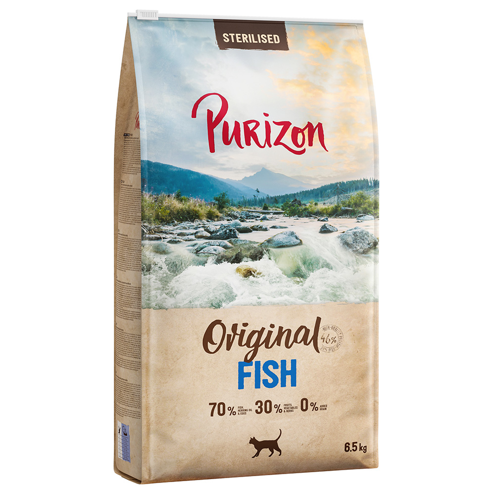 Purizon Sparpaket 2 x 6,5 kg - Sterilised Adult Fisch von Purizon