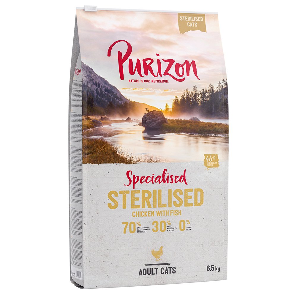 Purizon Sparpaket 2 x 6,5 kg - Sterilised Adult Huhn & Fisch von Purizon