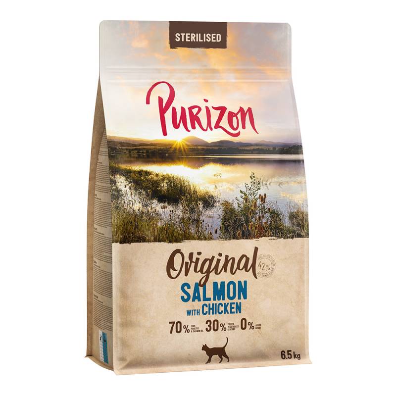 Purizon Sterilised Adult Lachs mit Huhn - getreidefrei - Sparpaket: 2 x 6,5 kg von Purizon
