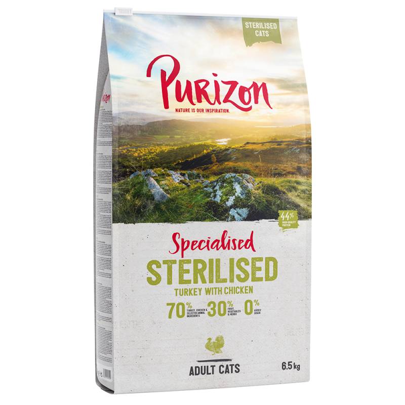 Purizon Sterilised Adult Truthahn & Huhn - getreidefrei - Sparpaket: 2 x 6,5 kg von Purizon