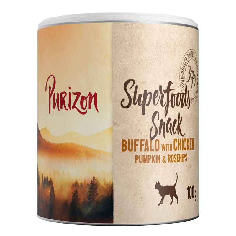 Purizon Superfood Snack 100 g - Büffel mit Huhn, Kürbis & Hagebutten 100 g von Purizon