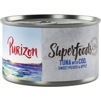 Purizon Superfoods 6 x 140 g - Thunfisch mit Kabeljau, Süßkartoffel und Apfel von Purizon