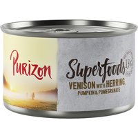 Purizon Superfoods 6 x 140 g - Wild mit Hering, Kürbis und Granatapfel von Purizon