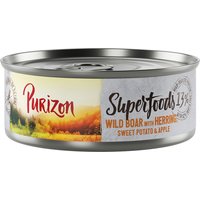 Purizon Superfoods 6 x 70 g - Wildschwein mit Hering, Süßkartoffel und Apfel von Purizon