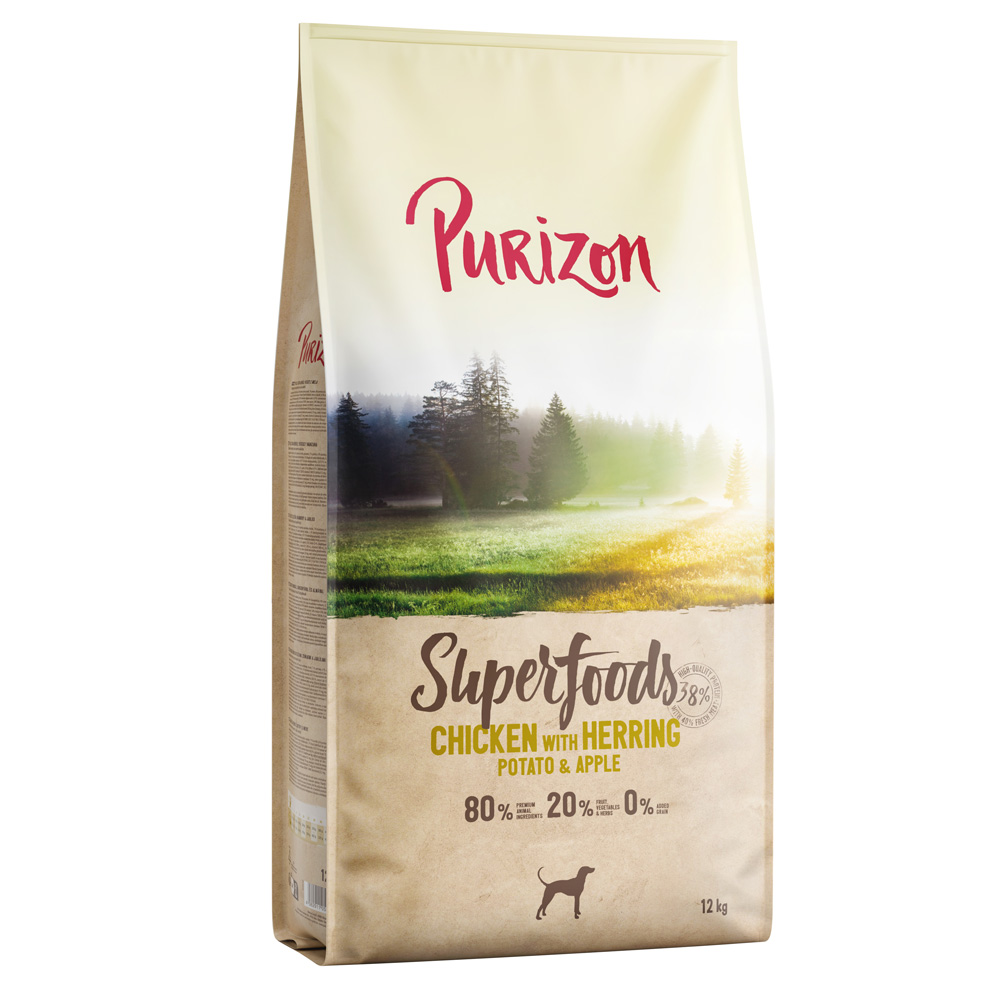 Purizon Superfoods Huhn mit Hering, Kartoffeln und Äpfeln - Sparpaket: 4 x 1 kg von Purizon
