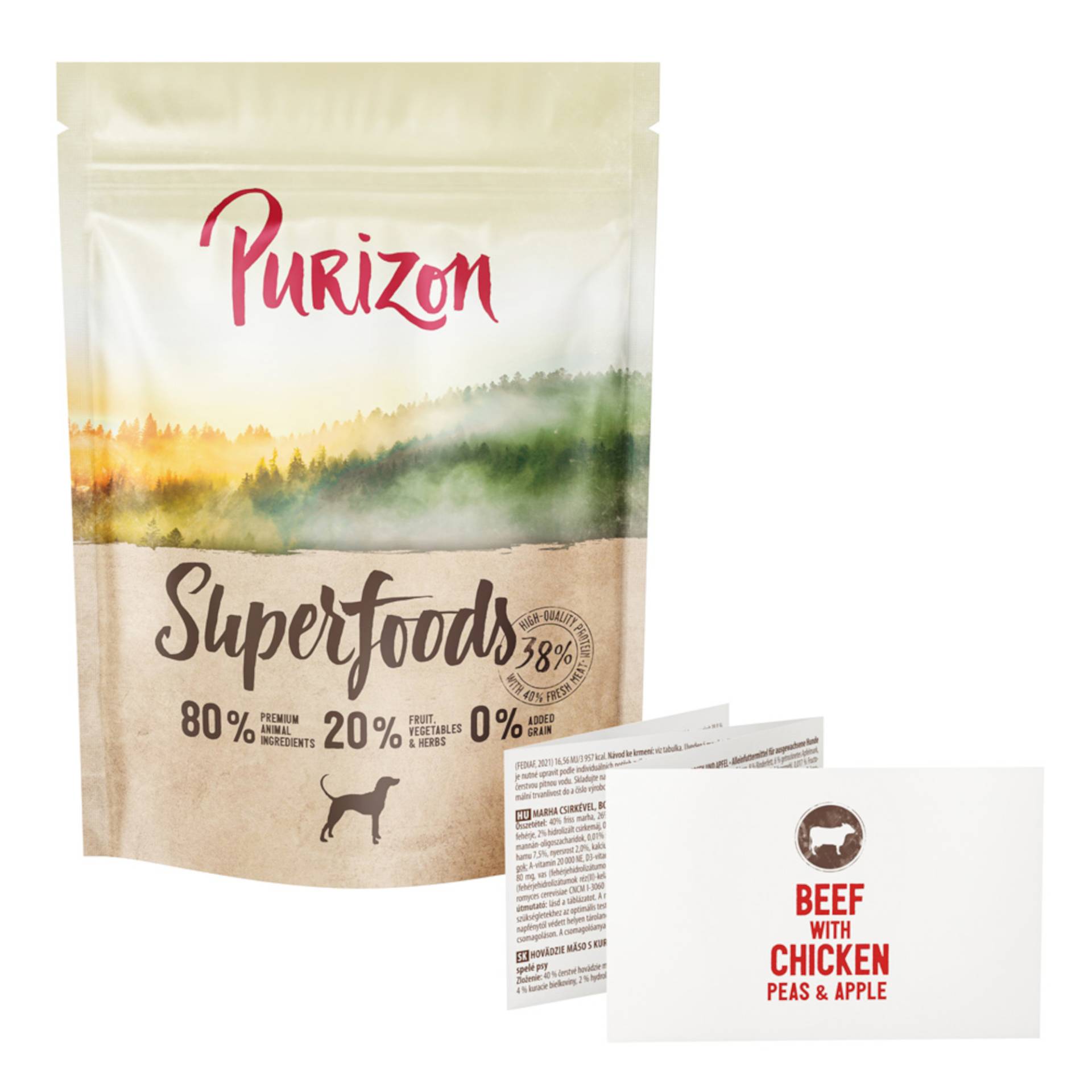 Purizon Superfoods Rind mit Huhn, Erbsen und Äpfeln - 100 g Purizon Superfoods Rind mit Huhn, Erbsen und Äpfeln - 100 g von Purizon