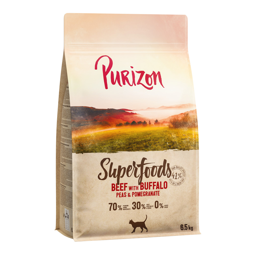 Purizon Superfoods herzhaftes Rind mit Büffel, Erbsen und Granatapfel - Sparpaket: 2 x 6,5 kg Purizon Superfoods herzhaftes Rind mit Büffel, Erbsen und Granatapfel - Sparpaket: 2 x 6,5 kg von Purizon