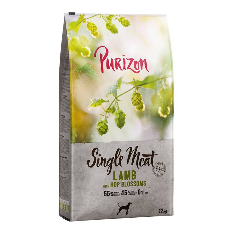 Sparpaket Purizon 2 x 12 kg - Single Meat: Adult Lamm mit Hopfenblüten von Purizon