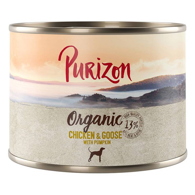 Sparpaket Purizon Organic 12 x 200 g - Huhn und Gans mit Kürbis von Purizon
