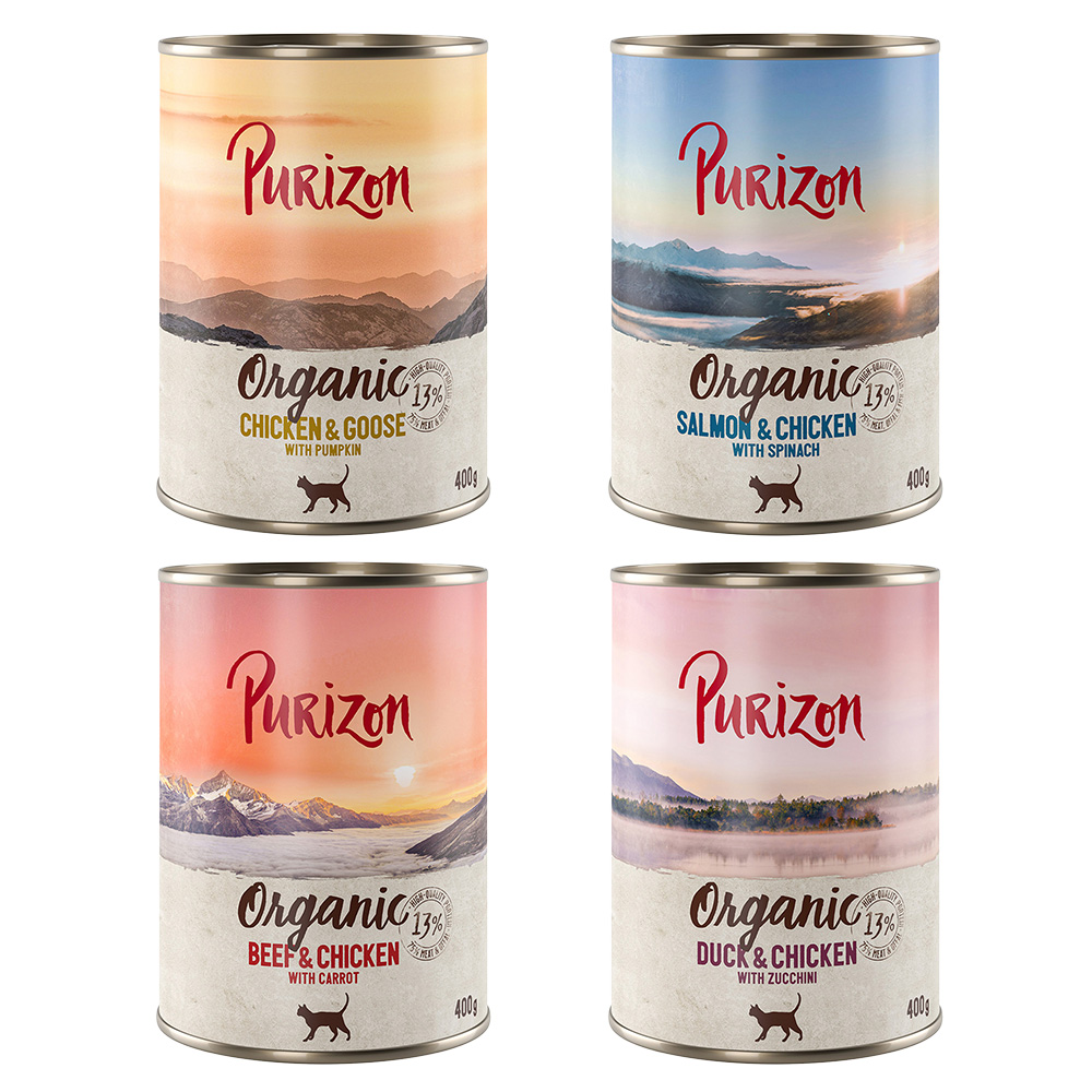 Sparpaket Purizon Organic 24 x 400 g - Mixpaket 4 Sorten von Purizon