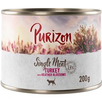 Sparpaket Purizon Single Meat 12 x 200 g - Pute mit Heidekrautblüten von Purizon