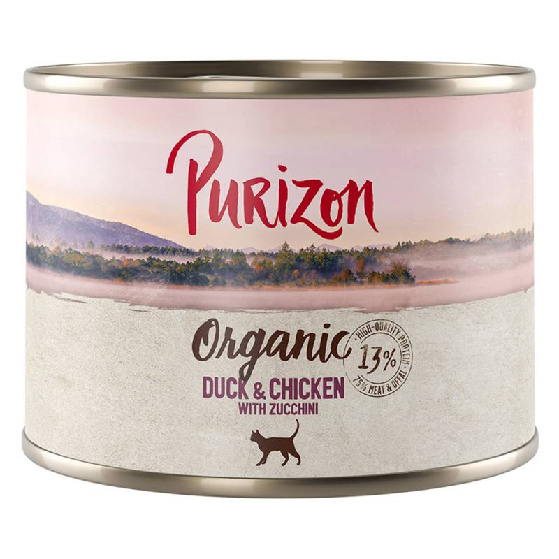 Sparpakete Purizon Organic 12 x 200 g - Ente und Huhn mit Zucchini von Purizon
