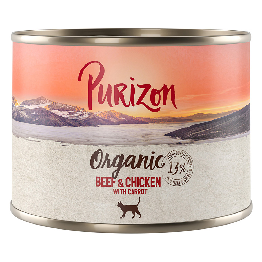 Sparpakete Purizon Organic 12 x 200 g - Rind und Huhn mit Karotte von Purizon