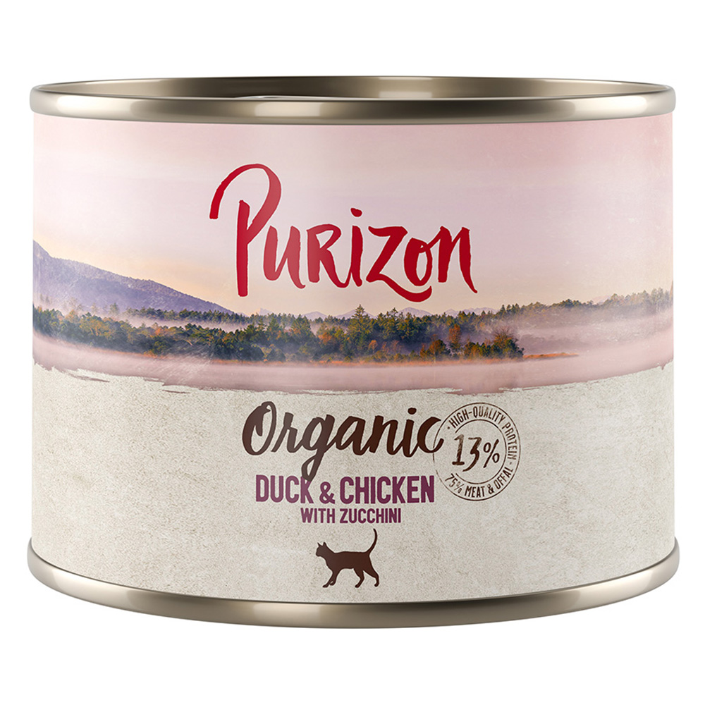 Sparpakete Purizon Organic 24 x 200 g - Ente und Huhn mit Zucchini von Purizon