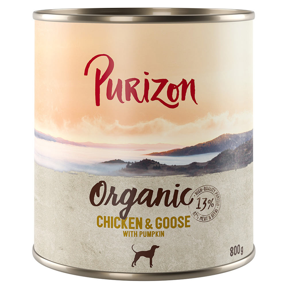 Sparpakete Purizon Organic 24 x 800 g - Huhn und Gans mit Kürbis Sparpakete Purizon Organic 24 x 800 g - Huhn und Gans mit Kürbis von Purizon