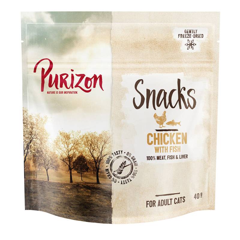 Und für zwischendurch: Purizon Snack Huhn & Fisch - 40 g von Purizon