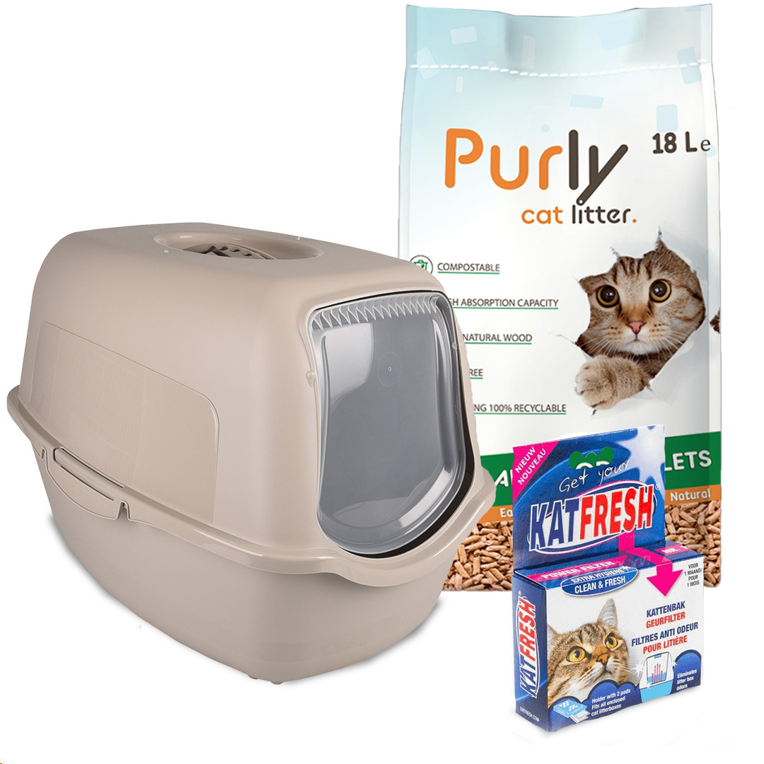 Lexie Katzenklo und Holzstreu Paket Grau Lexie Katzenklo und Holzstreu Paket Grau von Purly