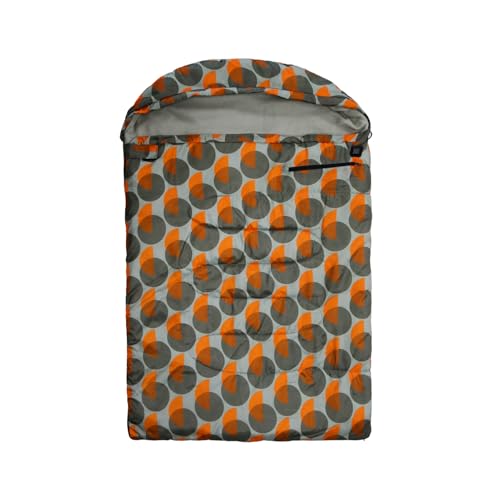 Purokise Hundeschlafsbag, verstellbare Temperaturheizung Hundebett Warmer beheizter Schlafsack für Camping -Wanderweg -Rucksackungen (Orange und grau) von Purokise