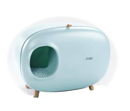 Purpurra Katzentoilette Makesure Katzentoilette geschlossenes Design, mit Katzenstreuschaufel (Minzengrün) von PurpurRain