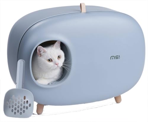 Purpurra Katzentoilette Katzentoilette geschlossenes Design, mit Katzenstreuschaufel (Blau) von Purpurra
