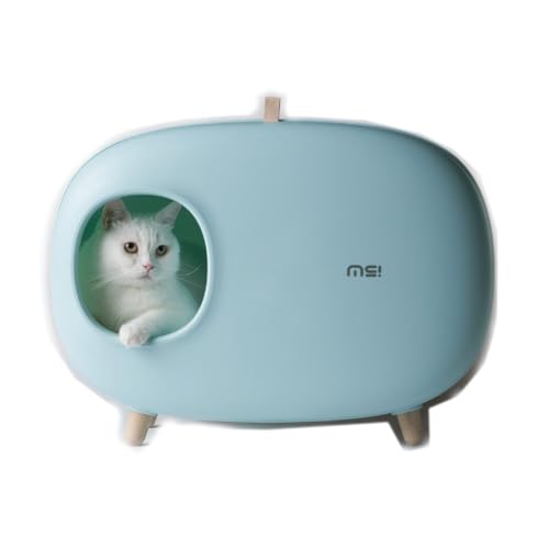 Purpurra Katzentoilette Katzentoilette geschlossenes Design, mit Katzenstreuschaufel (Minzengrün) von Purpurra