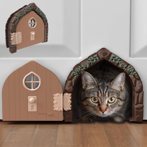 Fairy™ Haustier-Innentür – große Katzentür für Katzen bis zu 9 kg, langlebige und vielseitige Indoor-Kitty-Tür für festen oder hohlen Kern, stilvolles Katzenloch, bequem von Purrfect Portal