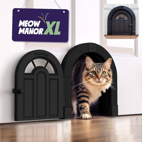 Katzentür Innentür – Meow Manor Extra große Haustiertür, 26 x 28 cm, Keine Klappe, Katzentür für Katzen bis zu 13,6 kg, einfache Selbstmontage, sichere Installation in Minuten, kein Training Katzentür Innentür – Meow Manor Extra große Haustiertür, 26 x 28 cm, Keine Klappe, Katzentür für Katzen bis zu 13,6 kg, einfache Selbstmontage, sichere Installation in Minuten, kein Training von Purrfect Portal