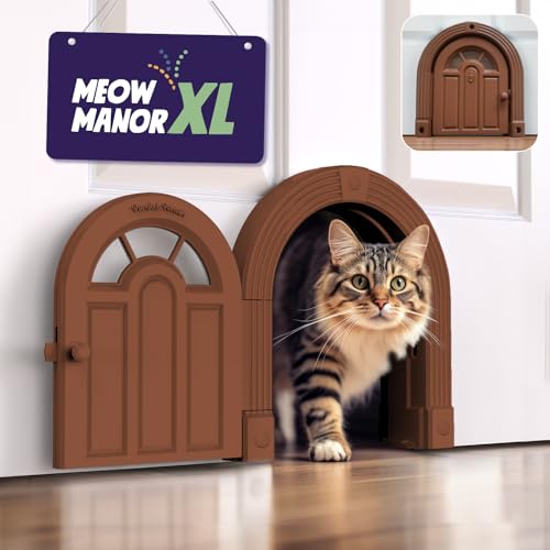 Katzentür Innentür – Meow Manor Extra große Haustiertür, 26 x 28 cm, Keine Klappe, Katzentür für Katzen bis zu 13,6 kg, einfache Selbstmontage, sichere Installation in Minuten, kein Training Katzentür Innentür – Meow Manor Extra große Haustiertür, 26 x 28 cm, Keine Klappe, Katzentür für Katzen bis zu 13,6 kg, einfache Selbstmontage, sichere Installation in Minuten, kein Training von Purrfect Portal