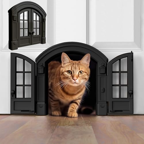 Purrfect Portal Französische Katzentür – stilvolle Katzentür ohne Klappe für durchschnittliche Katzen bis zu 9 kg, einfache Selbstmontage, sichere Installation in Minuten, kein Training erforderlich, Purrfect Portal Französische Katzentür – stilvolle Katzentür ohne Klappe für durchschnittliche Katzen bis zu 9 kg, einfache Selbstmontage, sichere Installation in Minuten, kein Training erforderlich, von Purrfect Portal