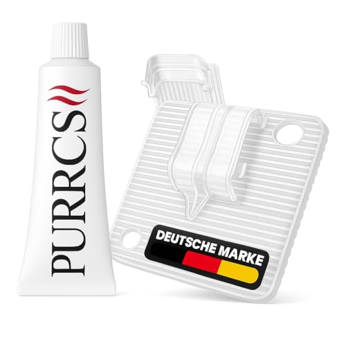 Purrics 75 Klebehaken transparent & Silikonkleber [60ml] zur Befestigung vom Katzennetz für Balkon ohne Bohren I Katzennetz ohne Bohren schnell mit den Outdoor Klebehaken befestigen von Purrics