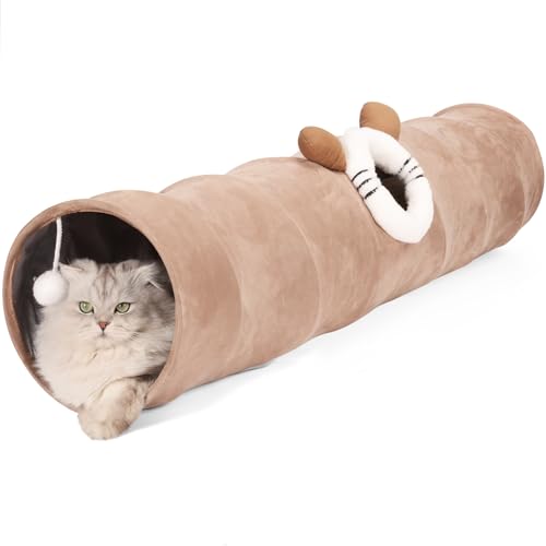 Katzentunnel für Indoor-Katzen Peekaboo Katzenhöhle mit Katzenspielzeug, Faltbare Katzenröhren und Tunnel für Katzen, Kaninchen, Welpe Katzentunnel für Indoor-Katzen Peekaboo Katzenhöhle mit Katzenspielzeug, Faltbare Katzenröhren und Tunnel für Katzen, Kaninchen, Welpe von PurronPaws
