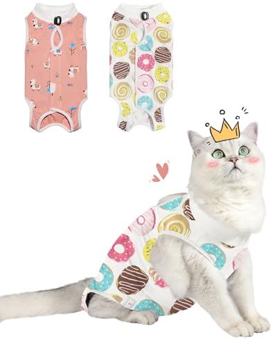 Purrpurrpets Katzen-Spay Recovery Suit weiblich, atmungsaktiver Katzen-Einteiler für Katzen nach Operationen, weiblich, Kätzchen-Operation, Erholungsanzug für Bauchwunden von Purrpurrpets