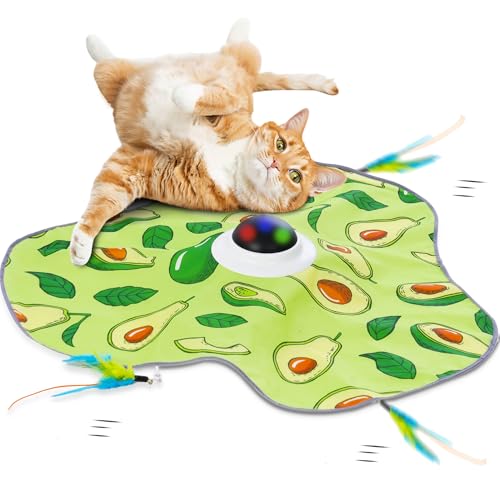Purrsign Interaktives Katzenspielzeug, bewegliche verdeckte Federn, RGB-Lichtanzeige, berührungsaktiviertes Katzenspielzeug, Katzenspielzeug für gelangweilte erwachsene Katzen im Innenbereich Purrsign Interaktives Katzenspielzeug, bewegliche verdeckte Federn, RGB-Lichtanzeige, berührungsaktiviertes Katzenspielzeug, Katzenspielzeug für gelangweilte erwachsene Katzen im Innenbereich von Purrsign