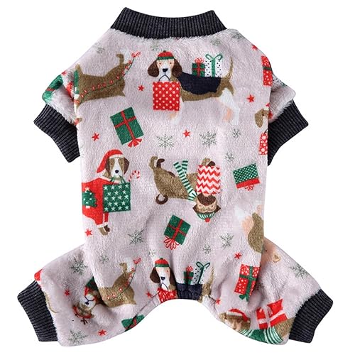 Hundepullover Grosse Hunde Weihnachten Winter Warmer Hund Katze Pullover Kleidung Haustier Mantel Kostüm Welpenpullover Pullover Bekleidung für kleine mittelgroße Hunde Haustierpullover (04-F, M) von Pursuit-W